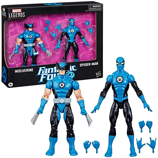 Hasbro Marvel Legends Fantastic Four Wolverine & Spider-Man Action Figures 2-Pack | 6-Inch Collectibles