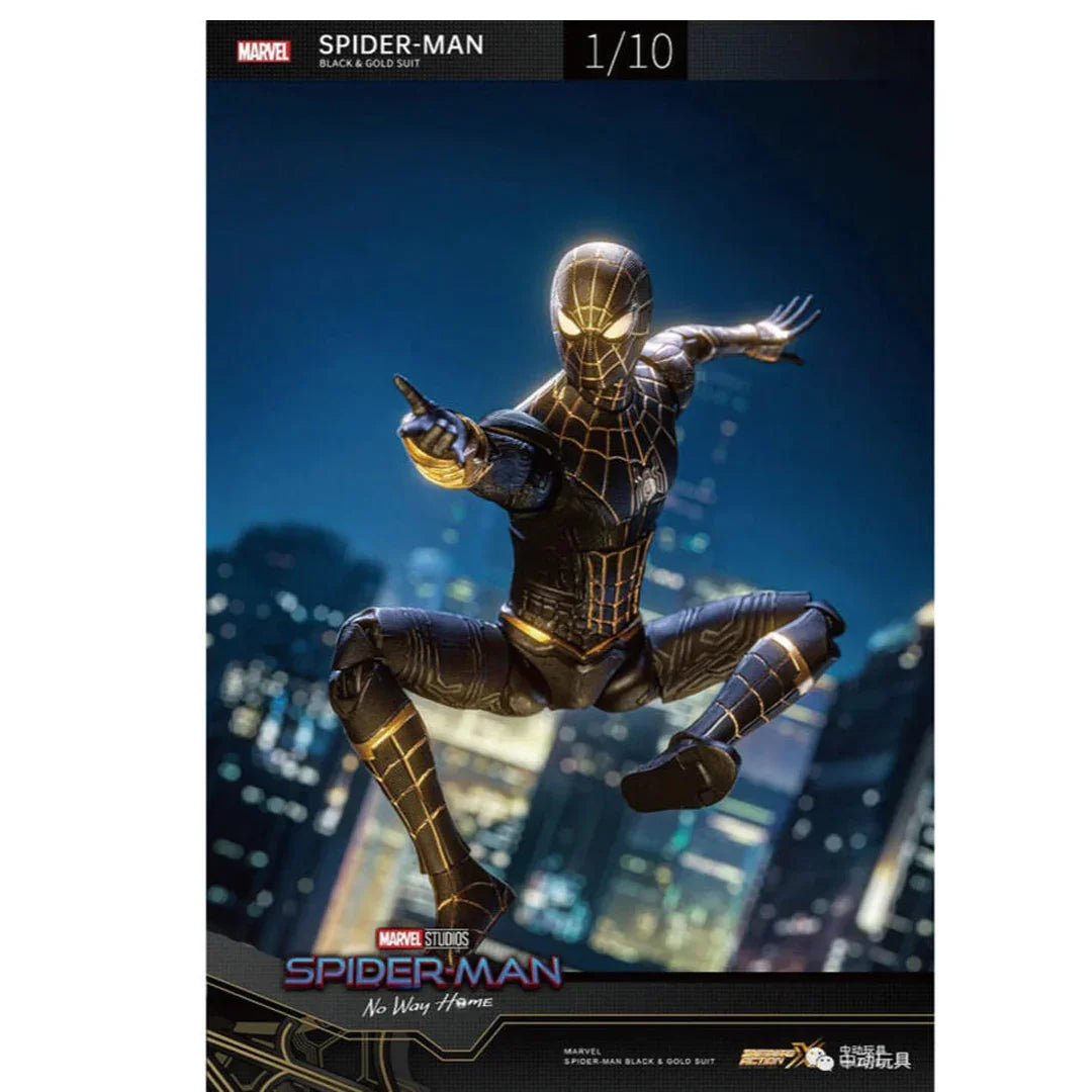 ZD Toys Marvel Spider-Man No Way Home Black & Gold Suit Action Figure – Collectible Toy - Jaiman Toys