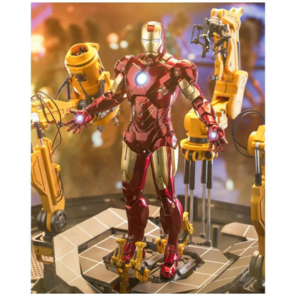 ZD Toys Marvel Iron Man Mark IV Diecast 1/6 Scale Figure with Suit-Up Gantry Set | Battery-Operated Mechanical Arms - Jaiman Toys