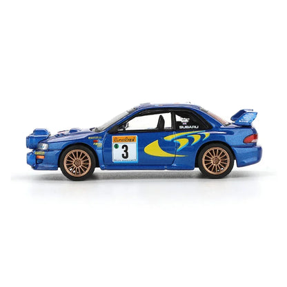 Mini GT 1:64 Racing Duo – Subaru Impreza WRC98 #3 – 1998 Rally Monte Carlo 3rd Place Blue &  Mercedes-Benz 190E 2.5-16 Evolution II Astral Silver Diecast Models