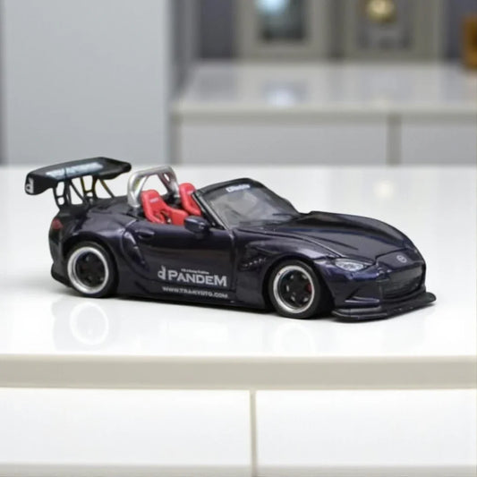 Street Weapon 1:64 Pandem  MX-5 Roadster Metalic Purple Diecast Car Model