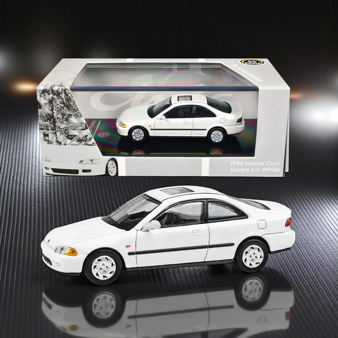 PARA64 1:64 1995 Honda Civic Coupe EJ1 White Diecast Model Car  LHD PA-55765  By Paragon Models-