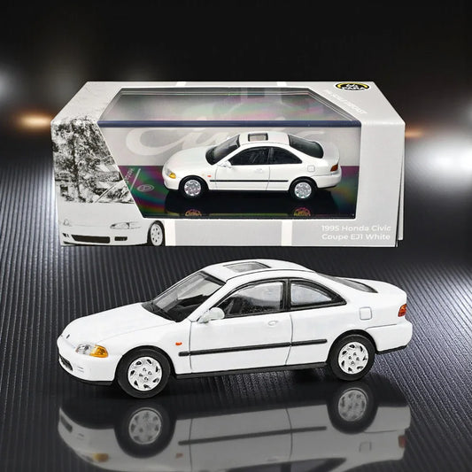 PARA64 1:64 1995 Honda Civic Coupe EJ1 White Diecast Model Car  LHD PA-55765  By Paragon Models-