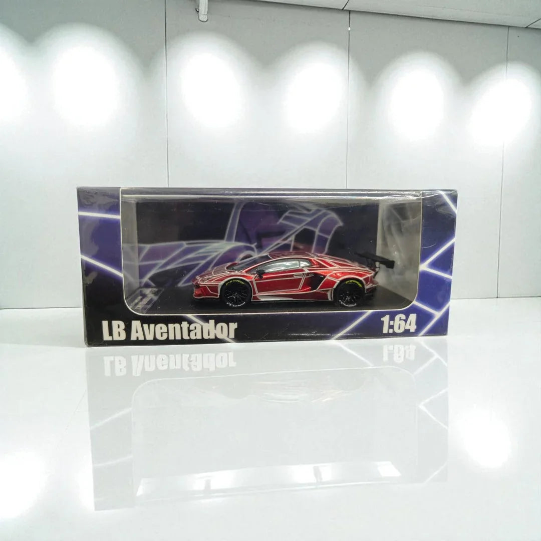 KING Model 1:64 Lamborghini LB Aventador Performance – Red Grid Edition Diecast Model Car - Jaiman Toys