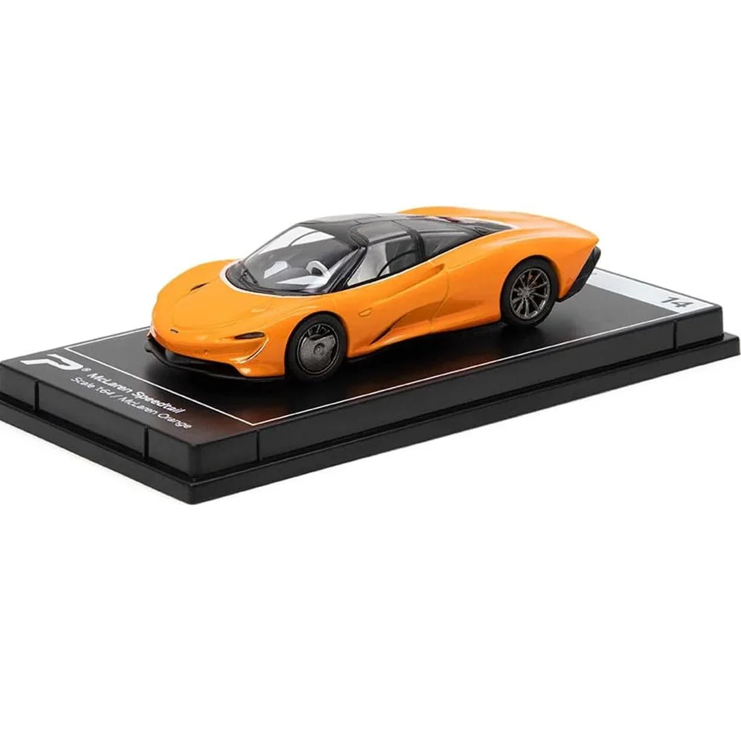 PosterCars 1:64 McLaren Speedtail – McLaren Orange | Hypercar League Collection No.14 Diecast Model- Blister Pack - Jaiman Toys