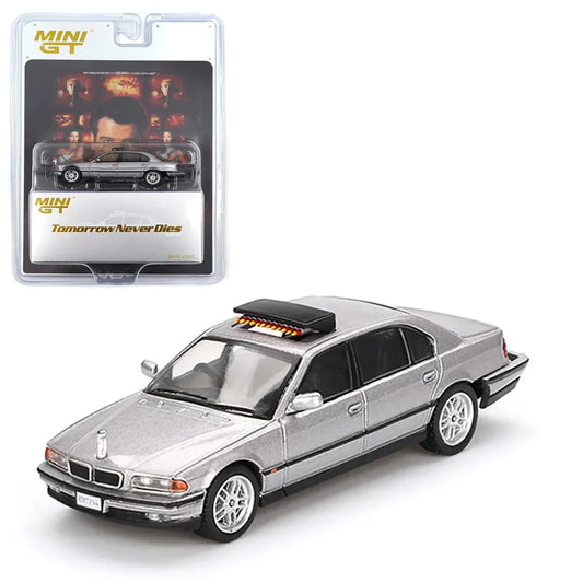 Mini GT 1:64 BMW 750iL RHD 007 Series – Tomorrow Never Dies (English Blister Packaging) Die-Cast Scale Model Car