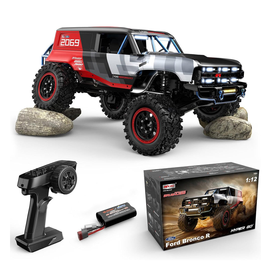 MJX H12P Brushless 1:12 Ford Bronco R Crawler Truck | 2S LiPo High-Power RC Off-Road Vehicle