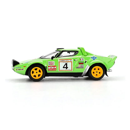 MINI GT 1:64 Die-Cast Car Set of 4 – Porsche 911 GT3 RS, Ford Puma Rally1, Abarth 595 LB-WORKS & Lancia Stratos HF Premium Diecast Model Cars