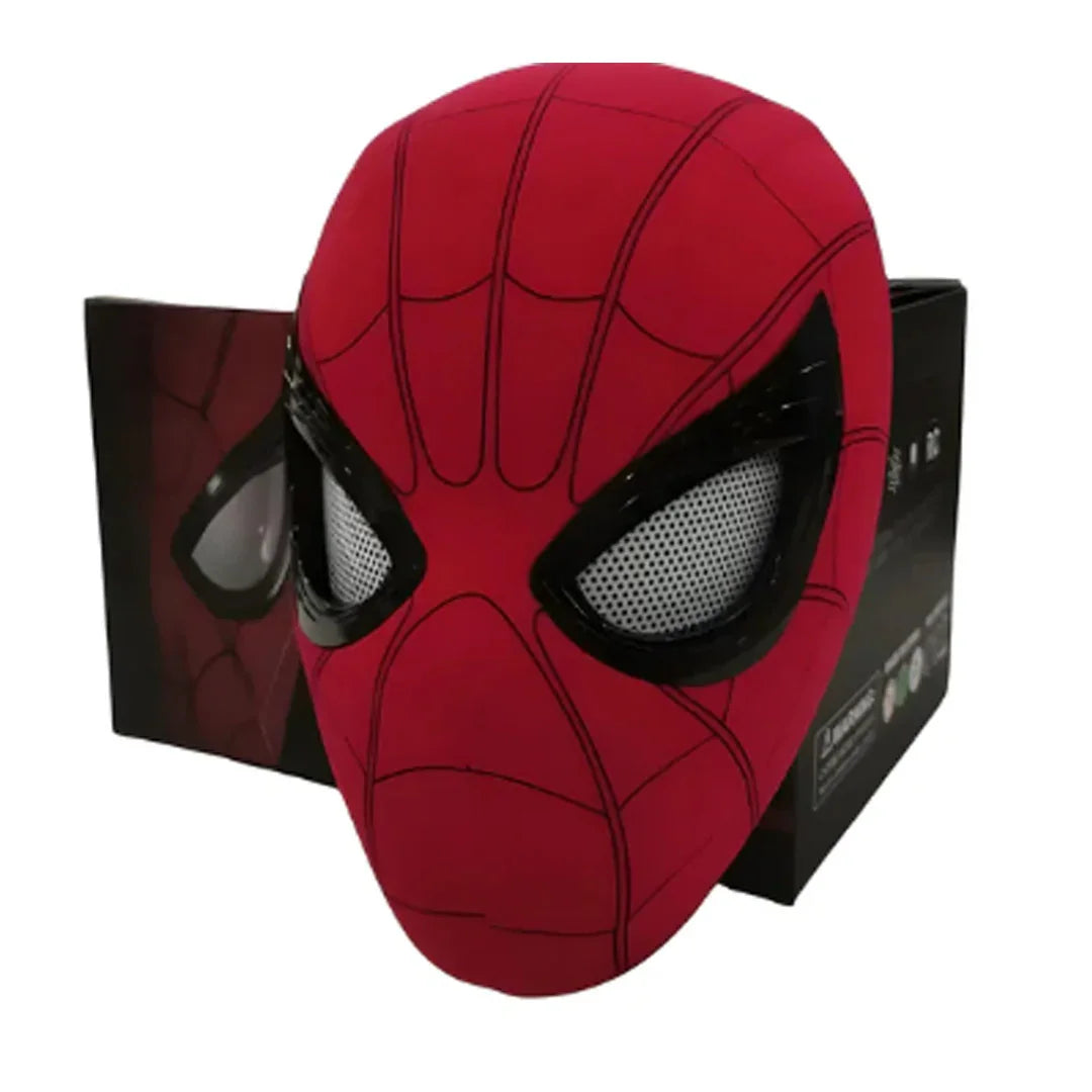 SpiderVision Luxe Mask – LED Chin Control with Moving Eyes Spider-Man Mask - Jaiman Toys