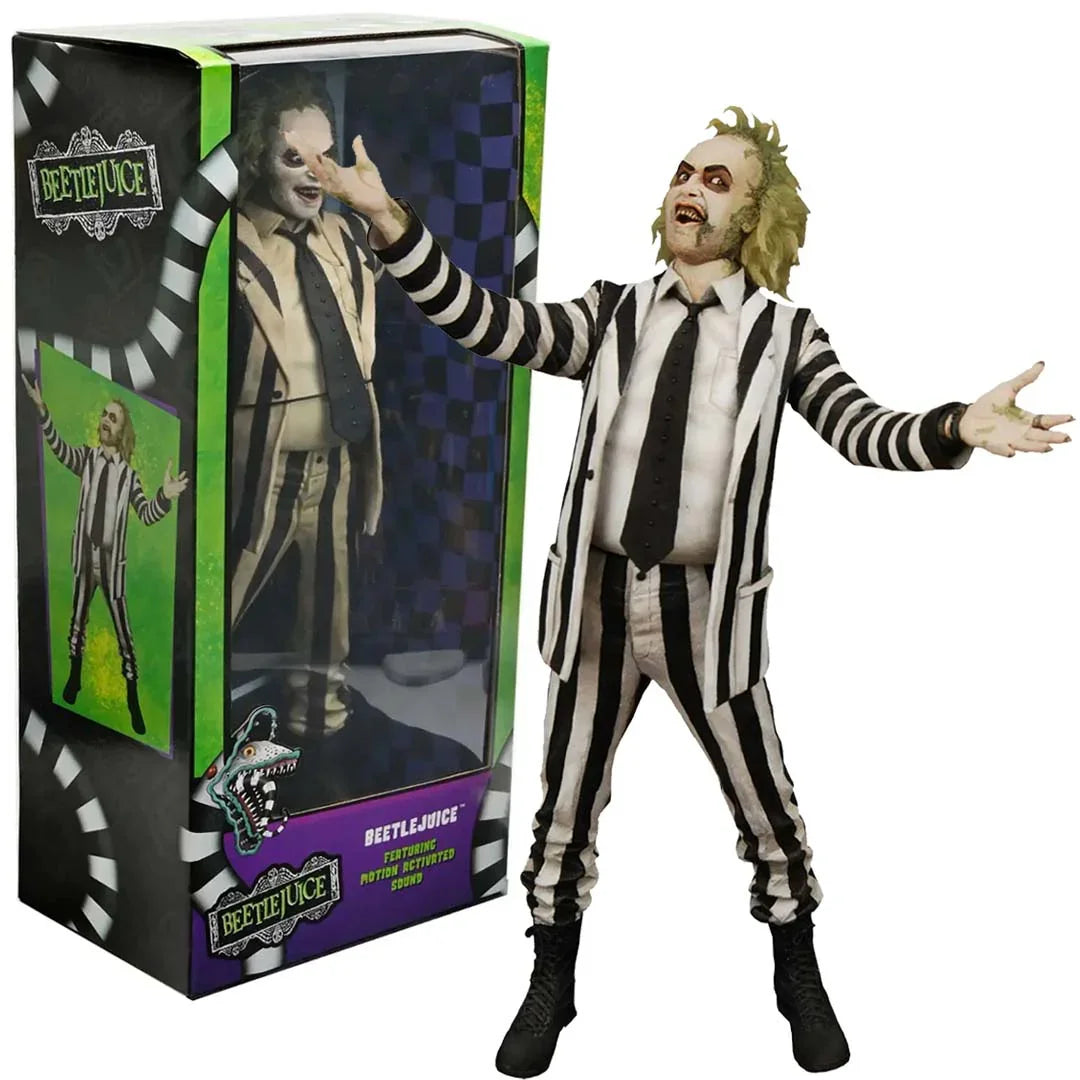 NECA – Beetlejuice (1988) – 1/4 Scale Action Figure – Striped Suit Edition - Jaiman Toys