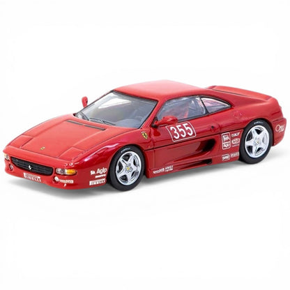 Tarmac Works HOBBY64 1:64 Ferrari F355 Challenge Presentation Diecast Model Car (T64-083-PRE) – Red Collectible Display Model