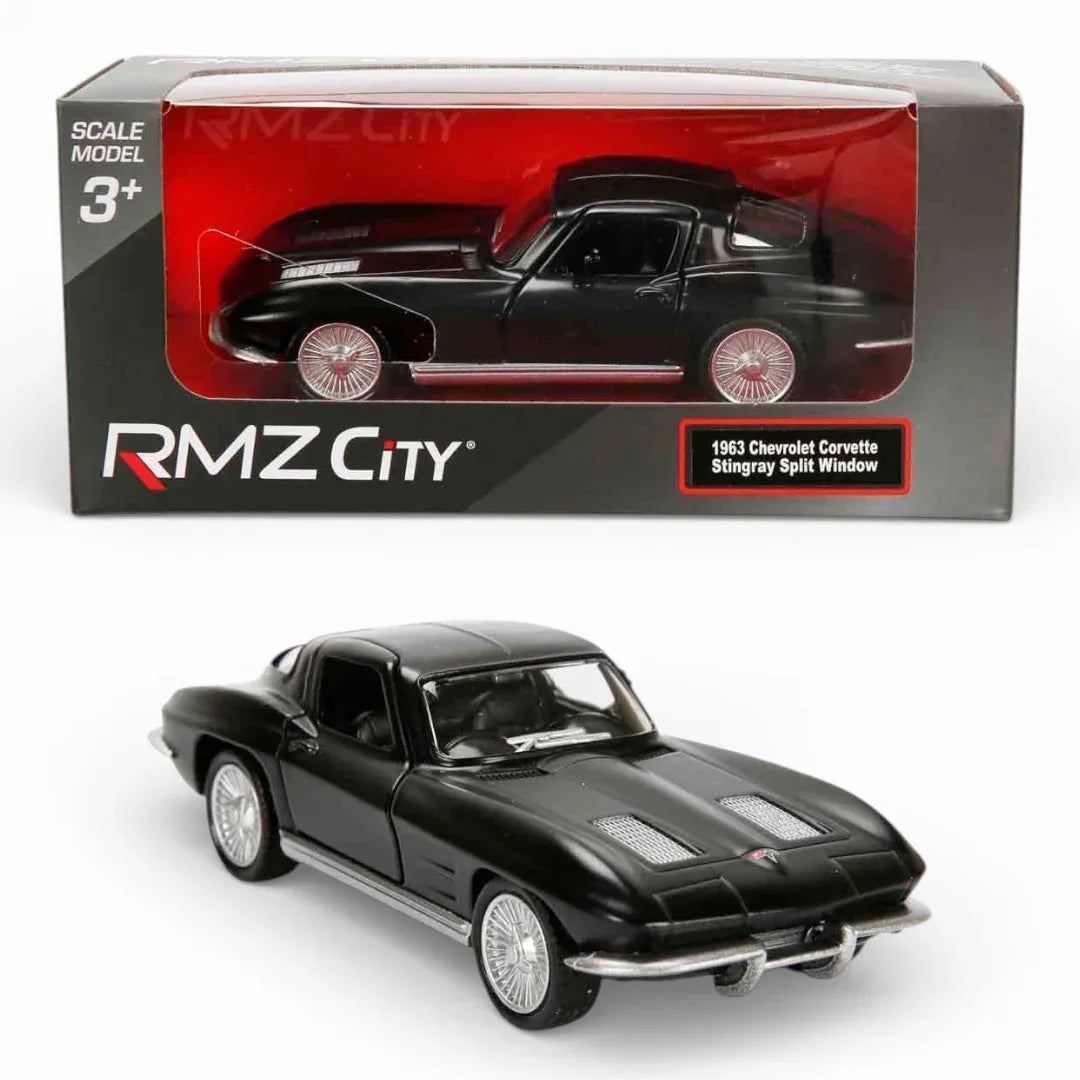 RMZ City 1:36 1963 Chevrolet Corvette Stingray Openable Window Die-Cast Car | Pull Back Classic Model