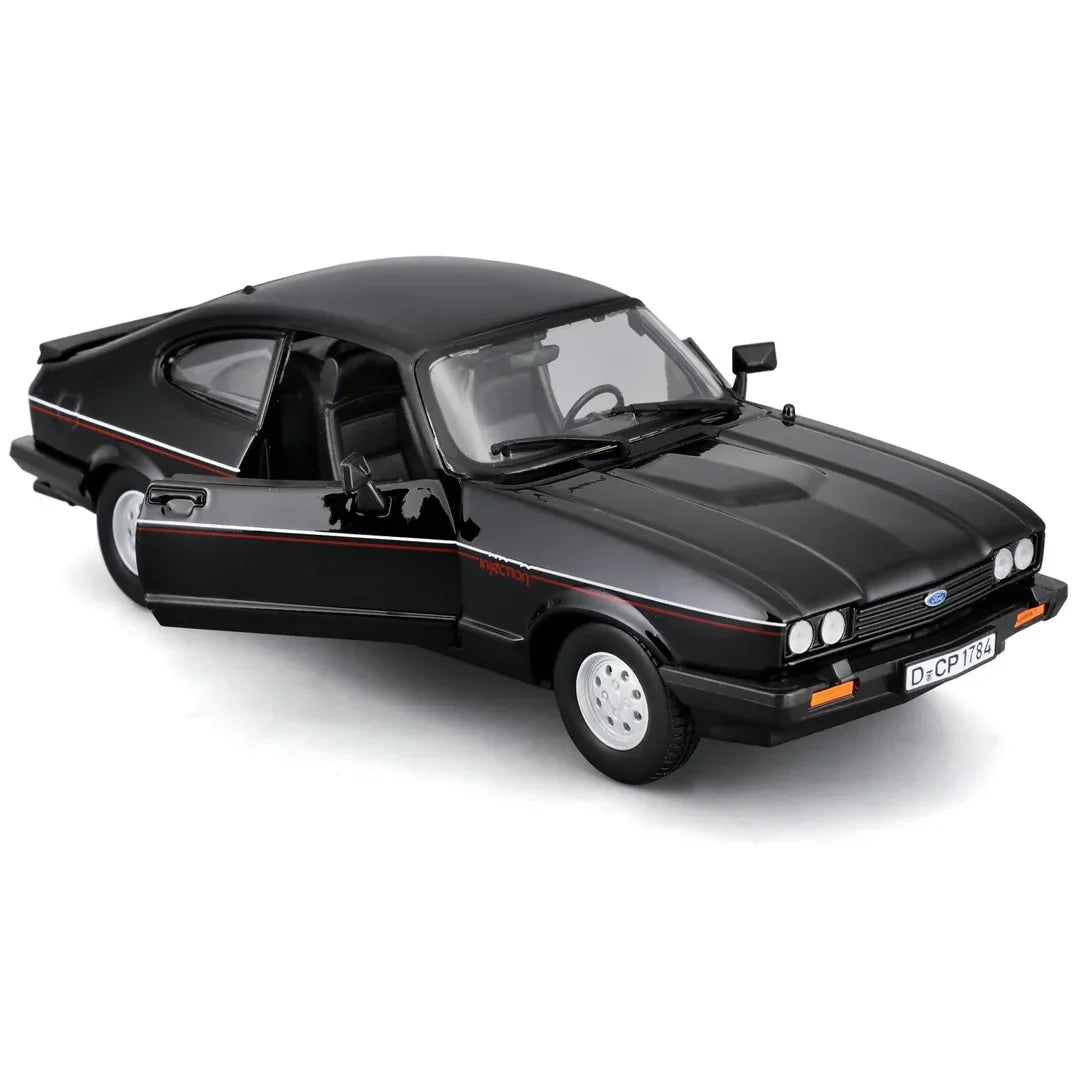 Bburago 1:24 Scale 1982 Ford Capri GT Diecast Model – Black Collectible Car