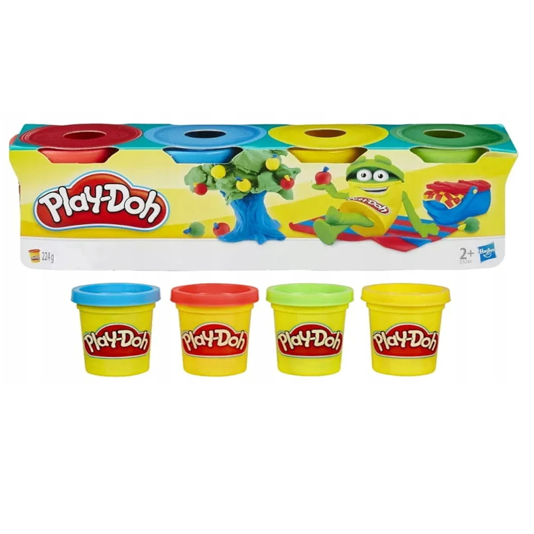 Play-Doh 4-Pack of 2-Ounce Cans – Classic Colors (Blue, Red, Green, Yellow), Non-Toxic Modeling Compound for Kids 2+ - Jaiman Toys
