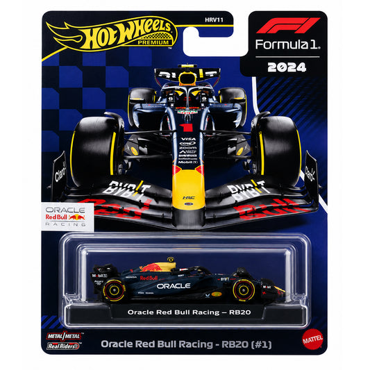 Hot Wheels Premium Formula 1 2024 Oracle Red Bull Racing RB20 #1 | 1:64 Die-Cast Formula One Race Car | Metal/Metal with Real Riders