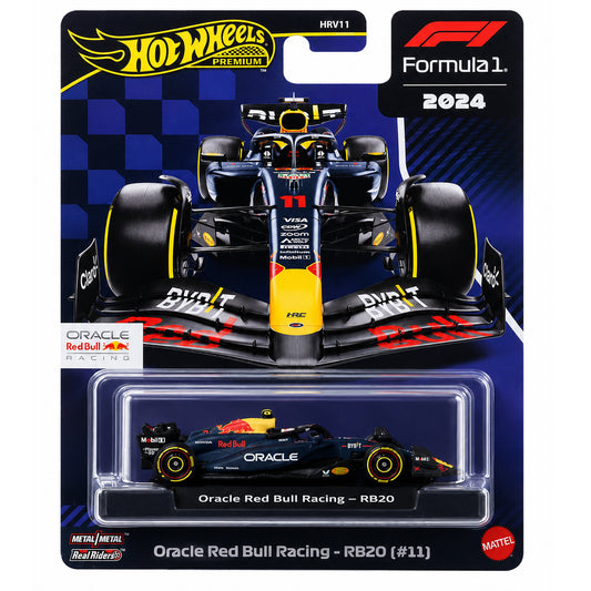 Hot Wheels Premium Formula 1 2024 Oracle Red Bull Racing RB20 #11 | 1:64 Die-Cast Formula One Race Car | Metal/Metal with Real Riders