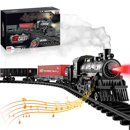 Premium Alloy Smart Train Set – Remote Control Steam Engine with Sound, Light & Music for Kids - Jaiman Toys