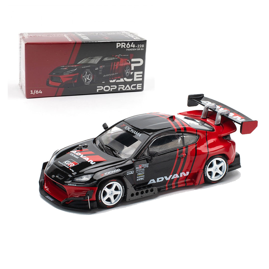 Poprace 1:64 Pandem GR86 Advan – Widebody JDM Diecast Model Car