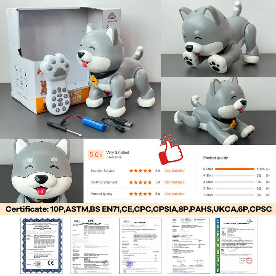 Interactive RC Stunt Dog Robot – Programmable Touch-Controlled Cartoon Robot for Kids - Jaiman Toys