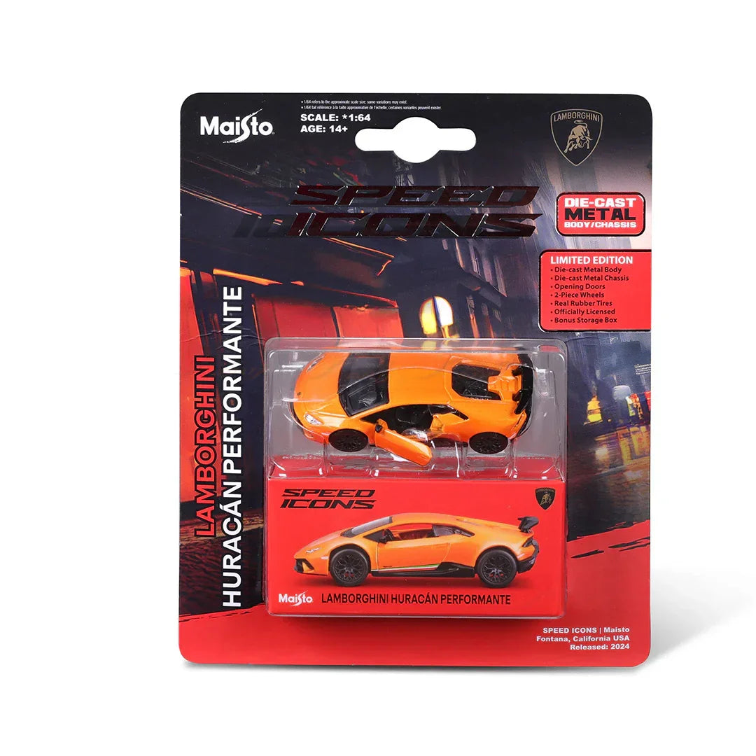 Maisto 1:64 Lamborghini Huracán Performante – Orange | Licensed Diecast Scale Model - Jaiman Toys
