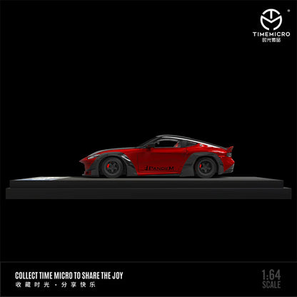 Time Micro 1:64 Nissan 400Z Rocket Bunny Pandem Diecast Model Car – Black & Red