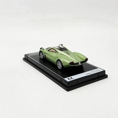 PosterCars 1:64 Pagani Huayra Codalunga – Green – Acrylic Box | Hypercar League Collection #22 - Jaiman Toys