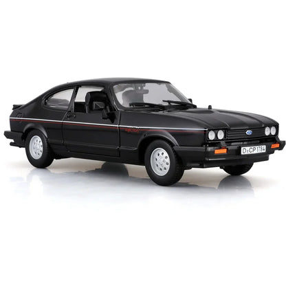 Bburago 1:24 Scale 1982 Ford Capri GT Diecast Model – Black Collectible Car