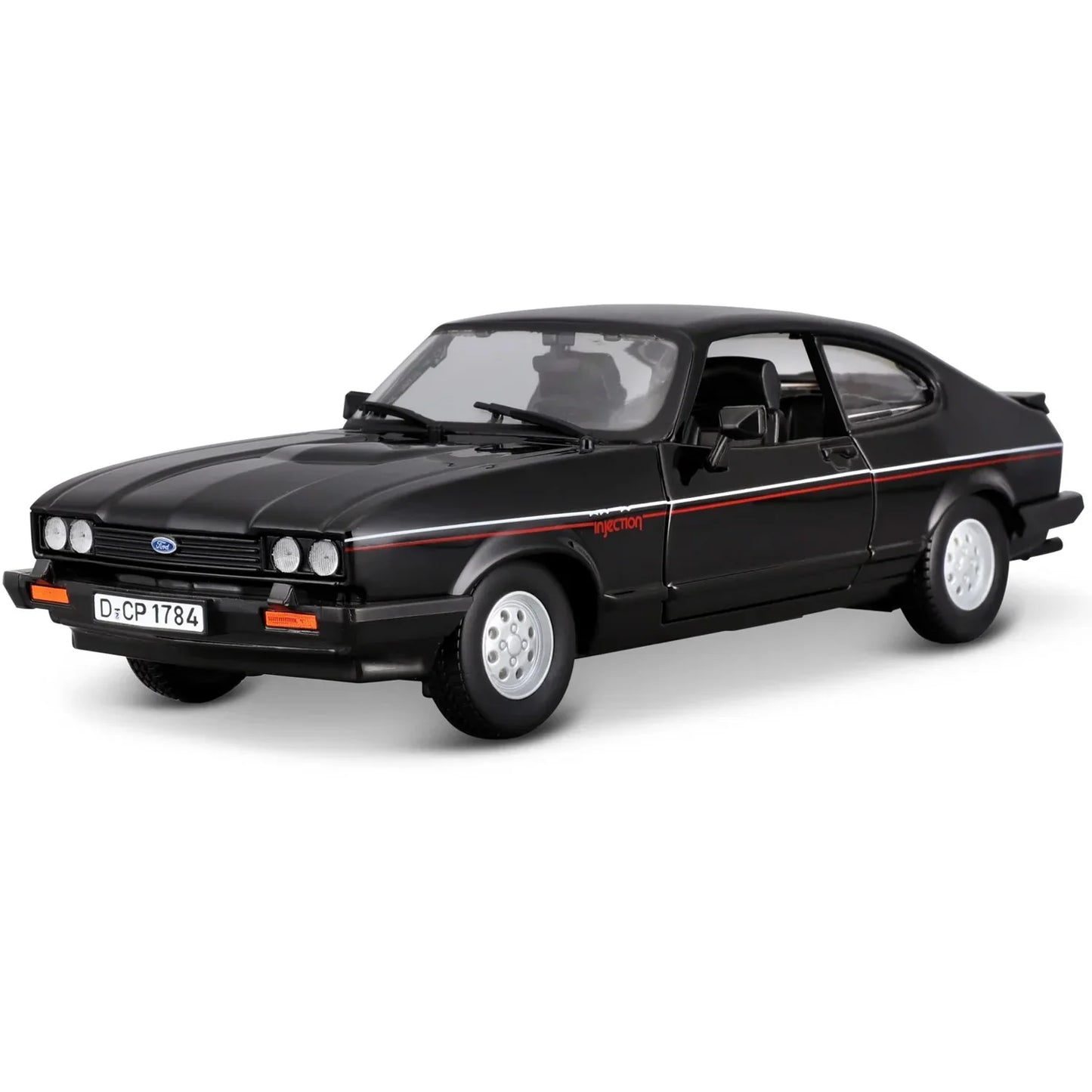Bburago 1:24 Scale 1982 Ford Capri GT Diecast Model – Black Collectible Car
