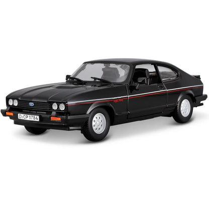 Bburago 1:24 Scale 1982 Ford Capri GT Diecast Model – Black Collectible Car