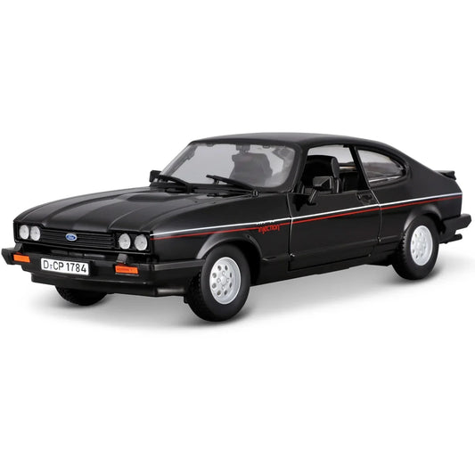 Bburago 1:24 Scale 1982 Ford Capri GT Diecast Model – Black Collectible Car