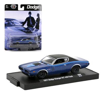 M2 Machines 1971 Dodge Charger R/T 440 Pack 1:64 Die-Cast Scale Model Car