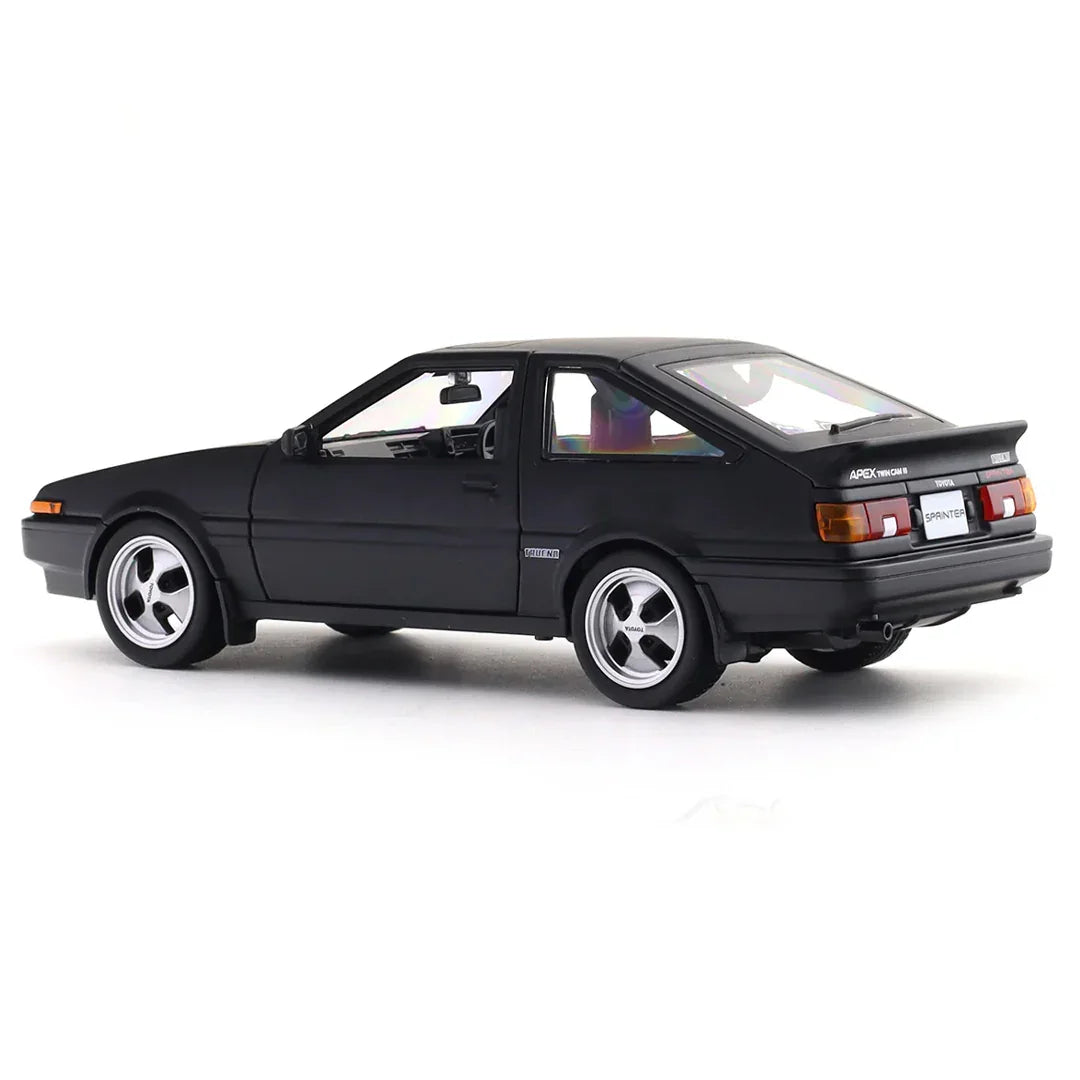 Maisto 1:24 Toyota Sprinter Trueno AE86 Matte Black | Licensed Diecast Scale Model Car Collectible