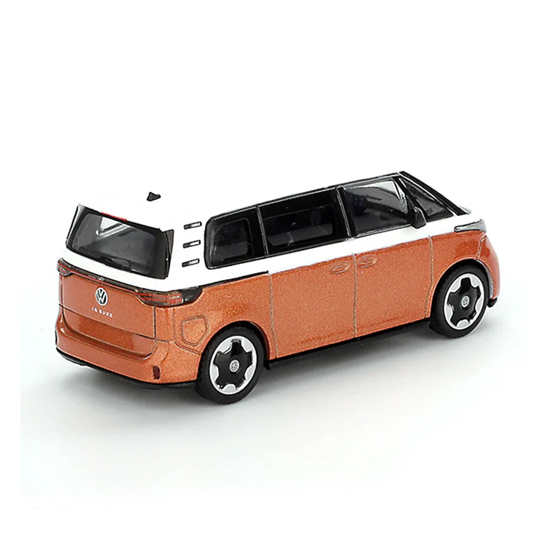 Mini GT 1:64 Volkswagen ID.Buzz Candy White Energetic Orange RHD – Diecast Model Car