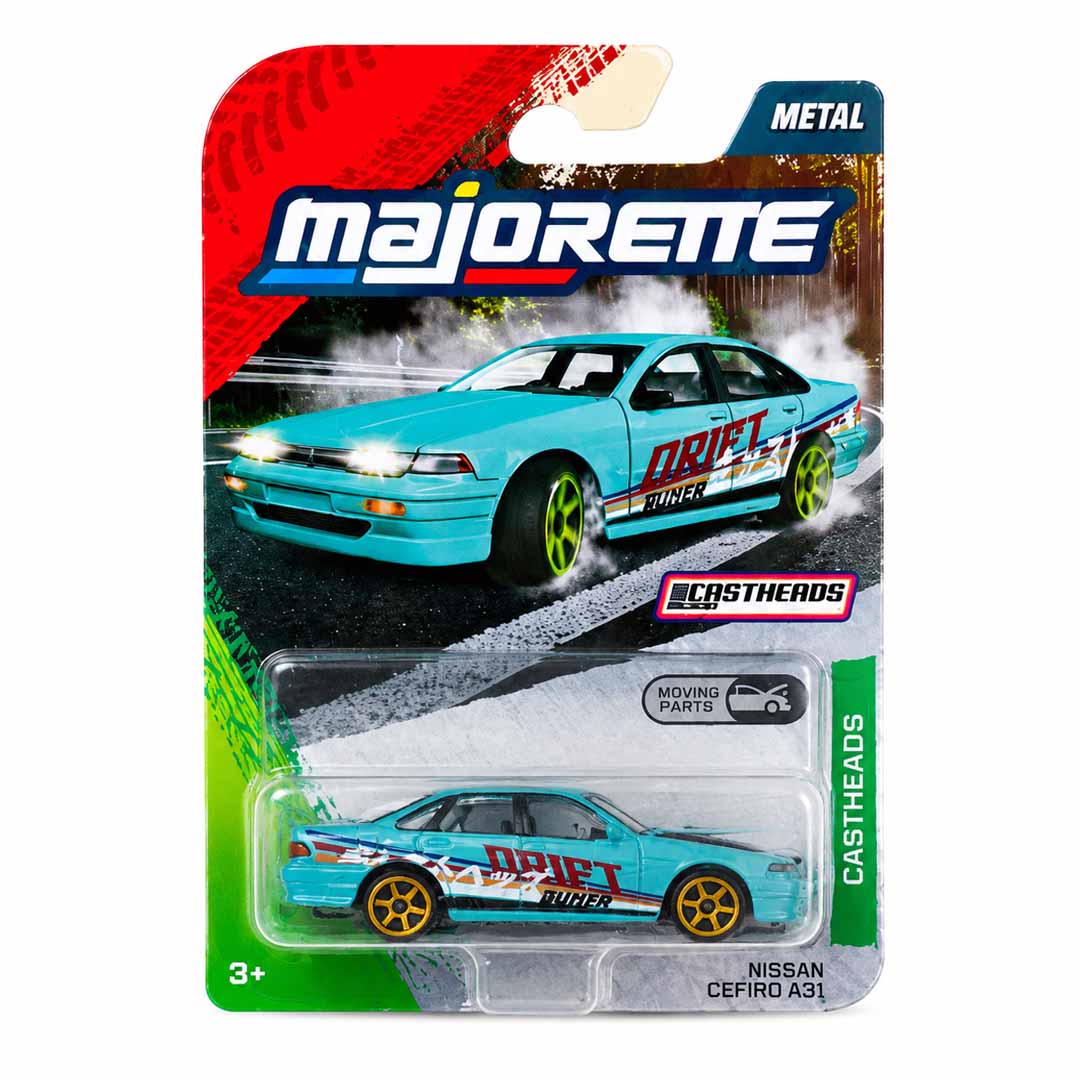 Majorette Nissan Cefiro A31 Castheads 1:64 Die-Cast Model Car | Moving Parts Drift Edition
