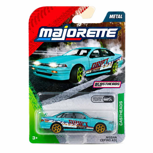 Majorette Nissan Cefiro A31 Castheads 1:64 Die-Cast Model Car | Moving Parts Drift Edition