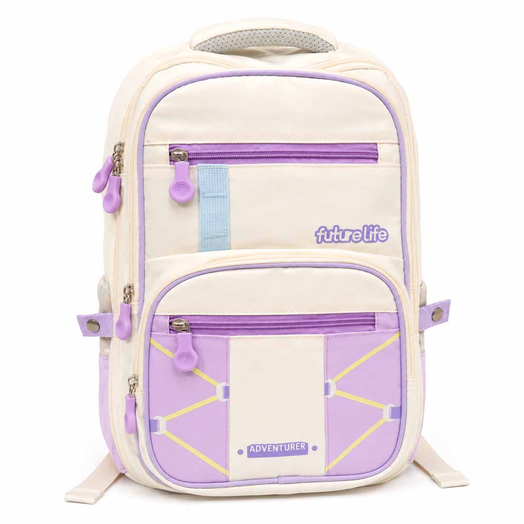 Futurelife Adventurer School Backpack for Kids 40cm | Lightweight Ergonomic School Bag with Multiple Compartments, Chest Strap & Water Bottle Pockets