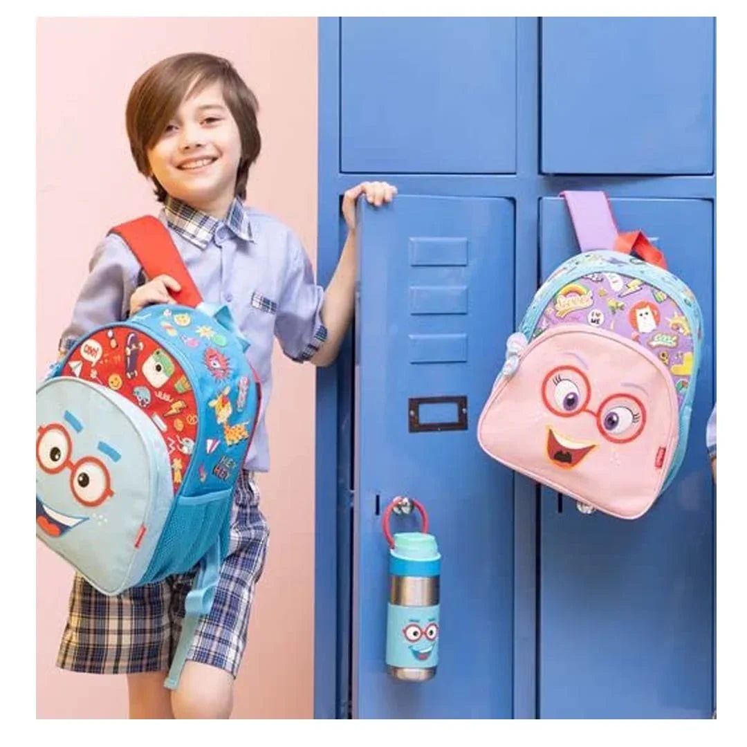 Rabitat School Bags Smash 3D Embossed Kids Backpack – Fun & Durable School Bag - Blue - Jaiman Toys