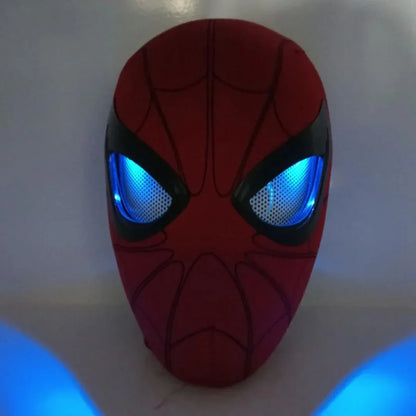 SpiderVision Luxe Mask – LED Chin Control with Moving Eyes Spider-Man Mask - Jaiman Toys