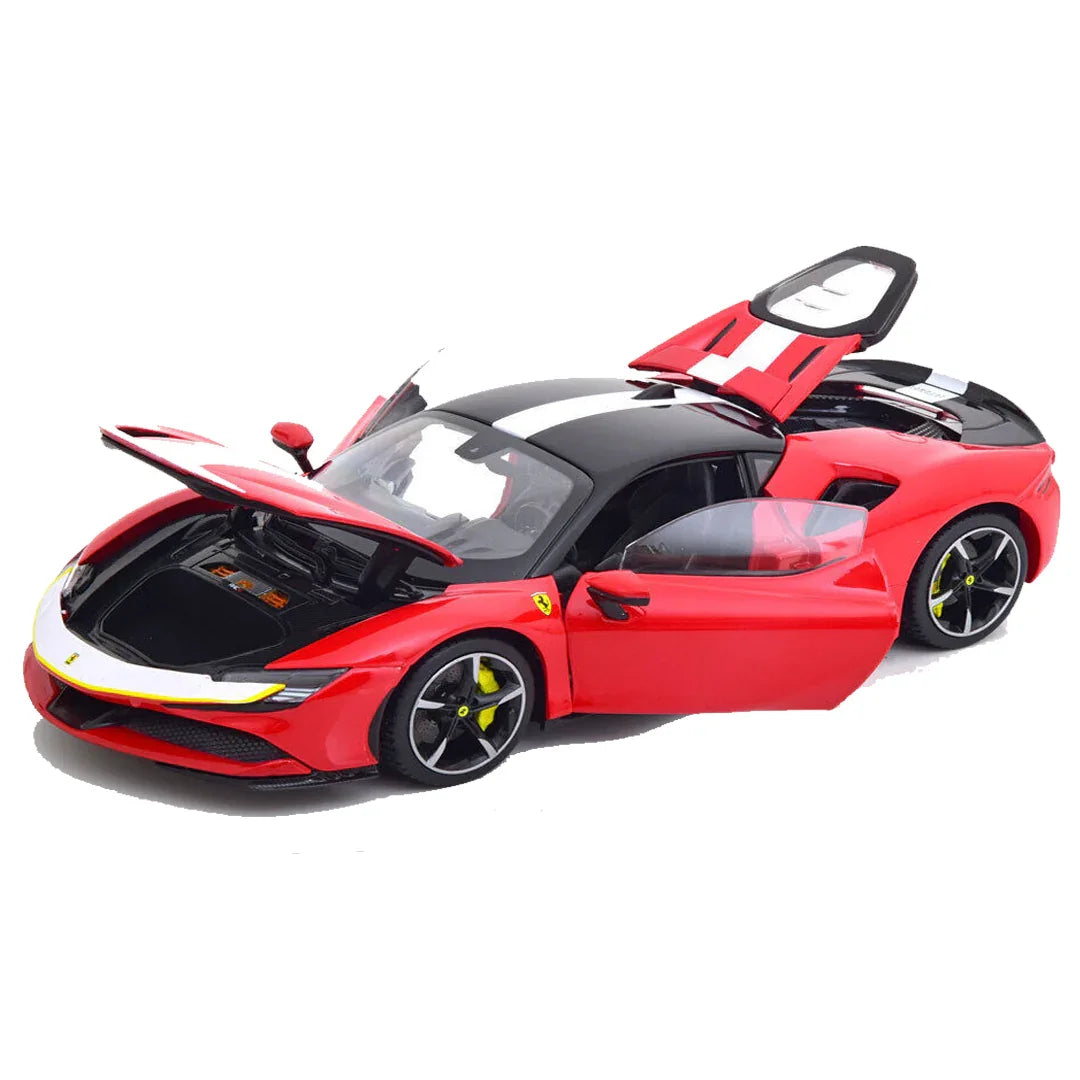 Bburago 1:18 Ferrari SF90 Stradale Red Signature Series | Licensed Diecast Supercar Collectible