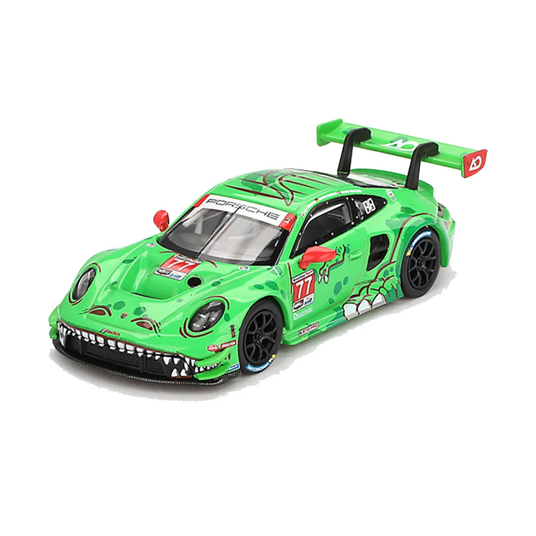 Mini GT 1:64 Porsche 911 GT3 R #77 – 2024 IMSA Daytona 24H GTD Pro 2nd Place Diecast Model - Jaiman Toys
