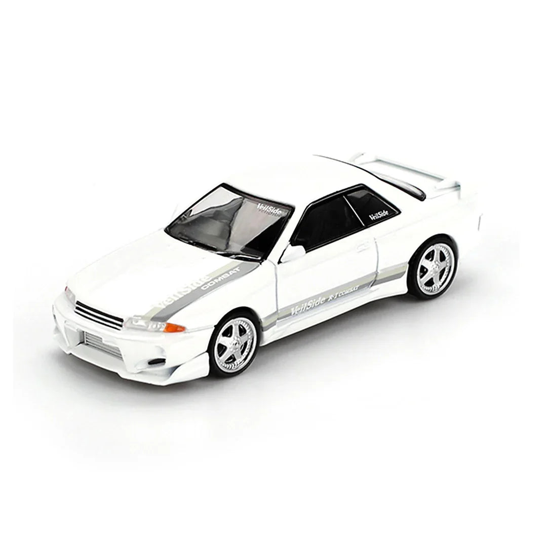 Mini GT 1:64 Nissan Skyline GT-R R32 VeilSide Combat C-I White RHD – Diecast Model Car