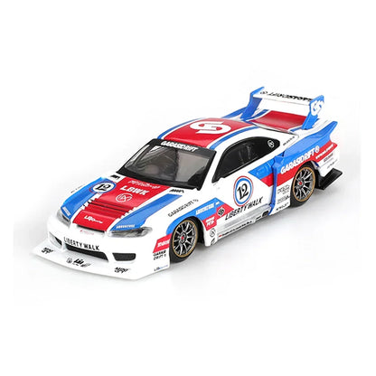 Mini GT 1:64 Scale #1887 LB★WORKS Lamborghini Aventador Limited Edition Matte Black+ Nissan LBWK S15 Silvia GARASIDRIFT 2025 Die-Cast Model Cars