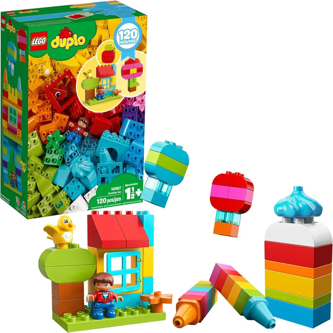 LEGO 10887 Duplo Creative Fun  (120 Pcs) – Educational Building Blocks Set for Preschool Kids