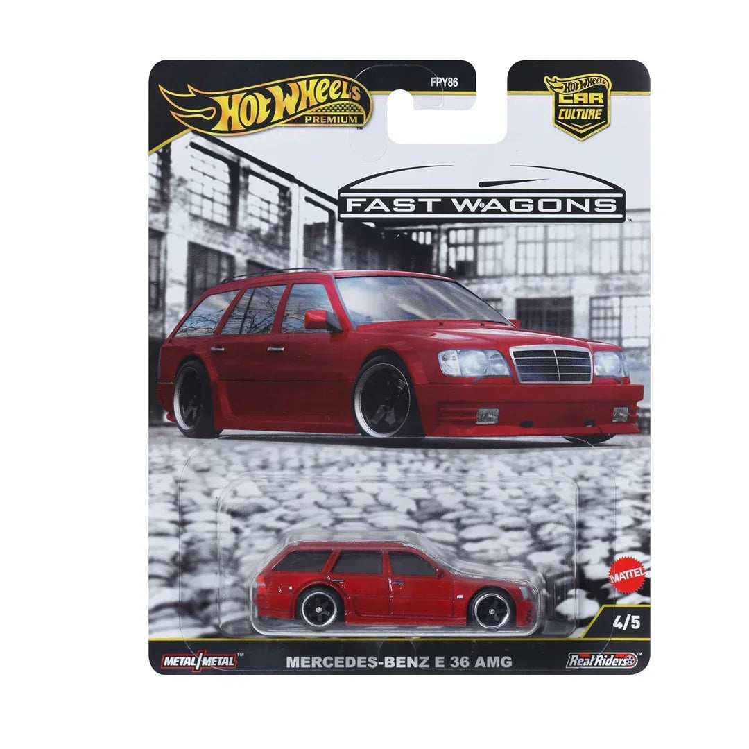 Hot Wheels Premium Mercedes-Benz E36 AMG Wagon Die-Cast Car 1:64 | Fast Wagons | Real Riders