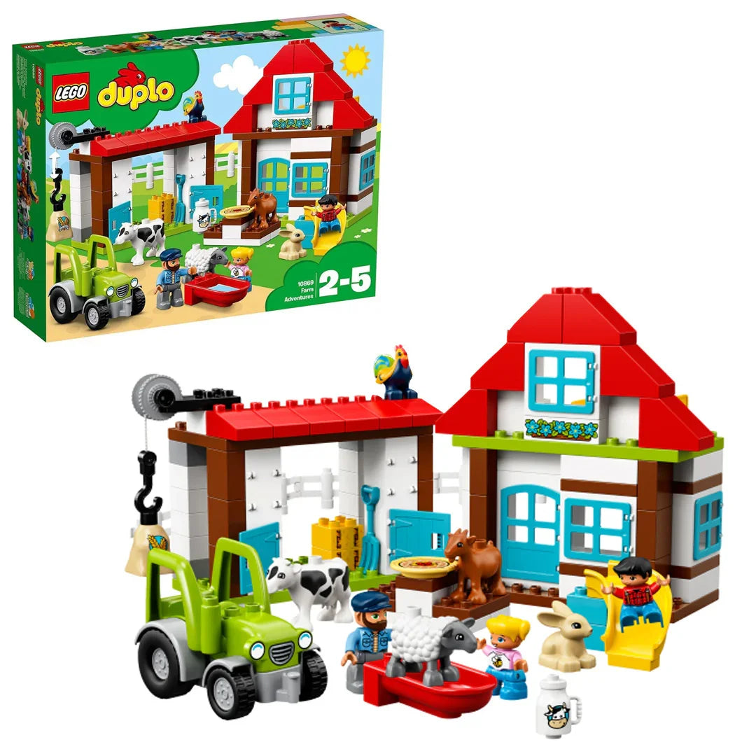 LEGO 10869  Duplo Town Farm Adventures (104 Pcs) – Educational Building Blocks Set for Kids 2–5 Years