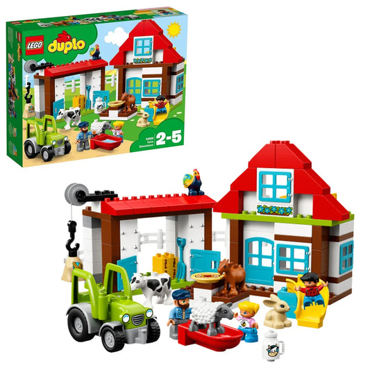 LEGO 10869  Duplo Town Farm Adventures (104 Pcs) – Educational Building Blocks Set for Kids 2–5 Years