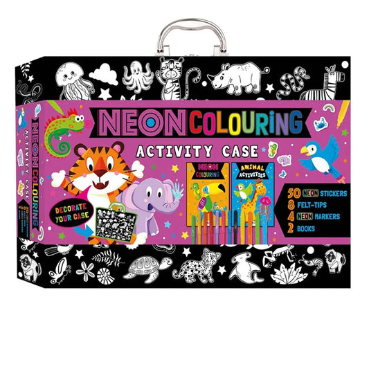 Neon Colouring Activity Case | Portable Neon Art & Colouring Set for Kids