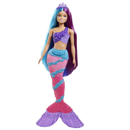 Barbie Dreamtopia Mermaid Doll 13-Inch | Two-Tone Fantasy Hair with Styling Accessories | Ages 3+