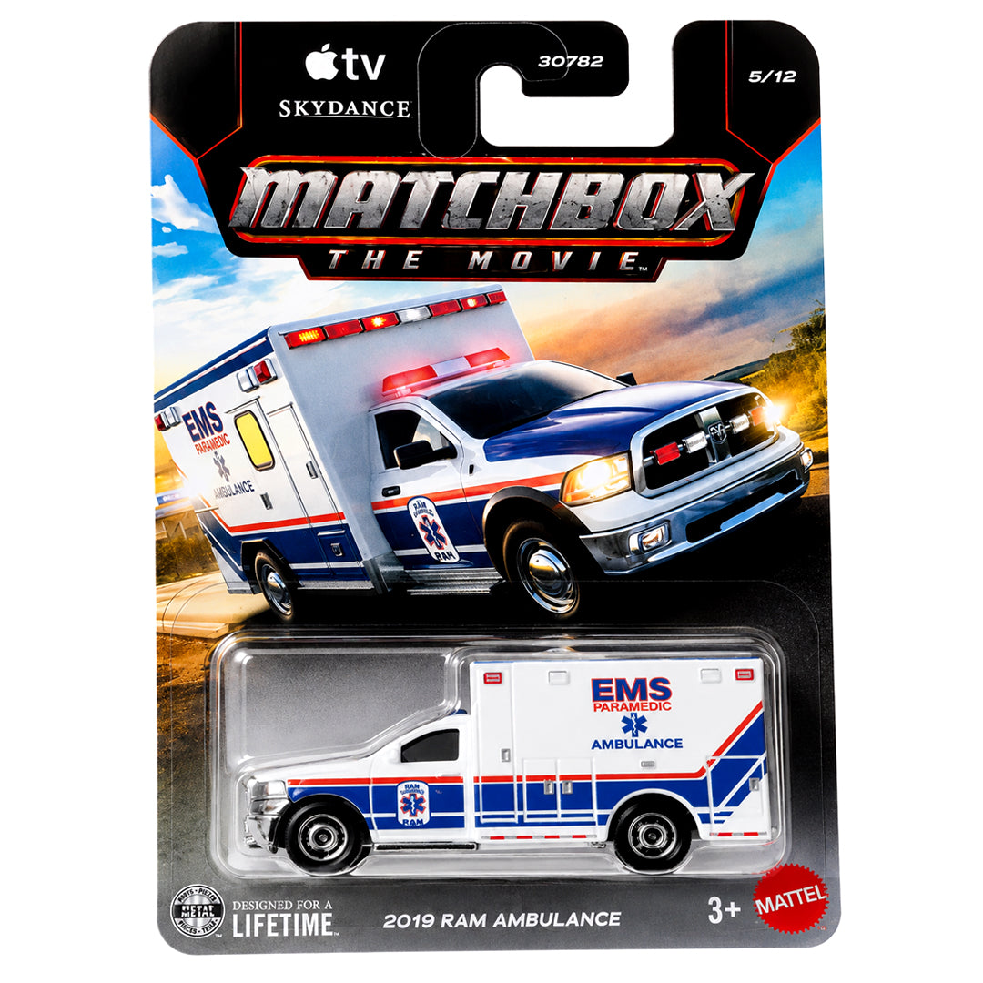 Matchbox 1:64 The Movie 2019 RAM Ambulance Die-Cast Vehicle | Apple TV Skydance Collection | Metal Series
