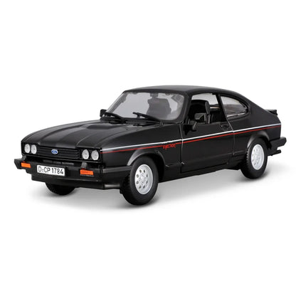 Bburago 1:24 Scale 1982 Ford Capri GT Diecast Model – Black Collectible Car